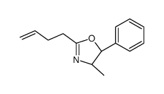 (4S,5R)-2-but-3-enyl-4-methyl-5-phenyl-4,5-dihydro-1,3-oxazole结构式