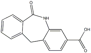 6-oxo-6,11-dihydro-5H-dibenzo[b,e]azepine-3-carboxylic acid结构式