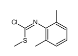 N-(2,6-dimethylphenyl)-1-methylsulfanylmethanimidoyl chloride结构式