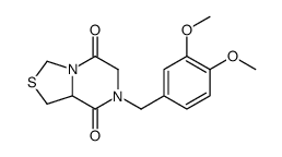 7-[(3,4-dimethoxyphenyl)methyl]-1,3,6,8a-tetrahydro-[1,3]thiazolo[3,4-a]pyrazine-5,8-dione Structure