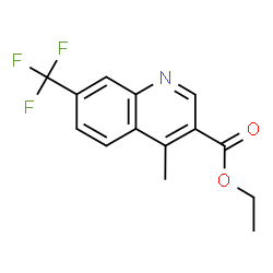 4-METHYL-7-TRIFLUOROMETHYL-QUINOLINE-3-CARBOXYLIC ACID ETHYL ESTER结构式