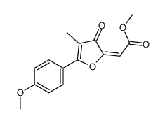 methyl 2-[5-(4-methoxyphenyl)-4-methyl-3-oxofuran-2-ylidene]acetate Structure