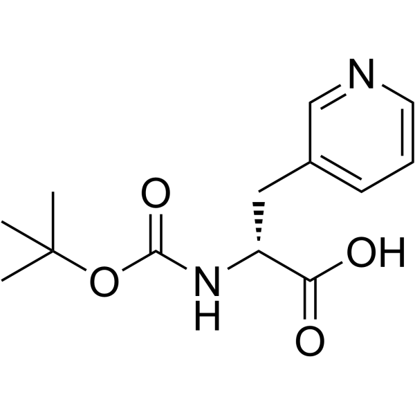 (R)-N-Boc-(3-Pyridyl)alanine structure