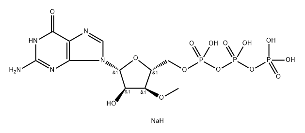 Guanosine 5'-(tetrahydrogen triphosphate), 3'-O-methyl-, tetrasodium salt (9CI) Structure