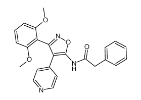 3-(2,6-Dimethoxyphenyl)-5-(phenylacetylamino)-4-(4-pyridyl)isoxazole结构式