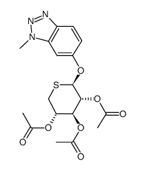 1-methyl-1H-1,2,3-benzotriazol-6-yl 2,3,4-tri-O-acetyl-5-thio-β-D-xylopyranoside Structure