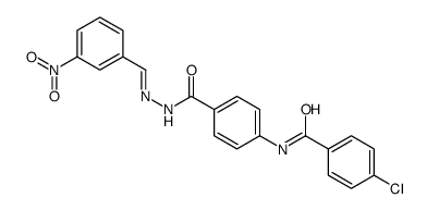 p-(p-Chlorobenzamido)benzoic acid 2-(m-nitrobenzylidene)hydrazide结构式