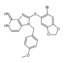 1H-IMidazo[4,5-c]pyridin-4-amine, 2-[(6-bromo-1,3-benzodioxol-5-yl)thio]-1-[(4-Methoxyphenyl)Methyl] picture