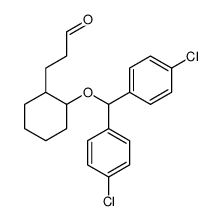 3-[(1S,2R)-2-[bis(4-chlorophenyl)methoxy]cyclohexyl]propanal结构式