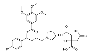 [1-(4-fluorophenyl)-4-pyrrolidin-1-ylbutyl] 3,4,5-trimethoxybenzoate,2-hydroxypropane-1,2,3-tricarboxylic acid Structure