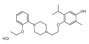 4-[2-[4-(2-ethoxyphenyl)piperazin-1-yl]ethoxy]-2-methyl-5-propan-2-ylphenol,hydrochloride Structure