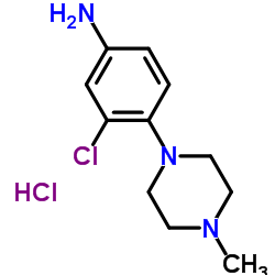 3-氯-4-(4-甲基哌嗪-1-基)苯胺盐酸盐结构式