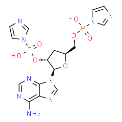 3'-deoxyadenosine-2',5'-diphosphoimidazolide结构式