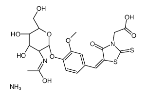 5-(4-(2-acetamido-2-deoxyglucopyranosyloxy)-3-methoxyphenylmethylene)-2-thioxothiazolidin-4-one-3-ethanoate picture