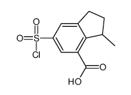 6-chlorosulfonyl-3-methyl-2,3-dihydro-1H-indene-4-carboxylic acid Structure