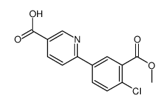 6-(4-chloro-3-methoxycarbonylphenyl)pyridine-3-carboxylic acid结构式