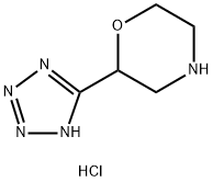 Morpholine, 2-(2H-tetrazol-5-yl)-, hydrochloride (1:1) Structure