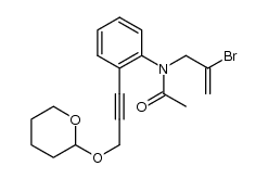 N-(2-bromoprop-2-en-1-yl)-N-{2-[3-(tetrahydro-2H-pyran-2-yloxy)prop-1-yn-1-yl]phenyl}-acetamide结构式