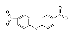 1,4-dimethyl-3,6-dinitro-9H-carbazole结构式