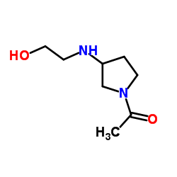 1-{3-[(2-Hydroxyethyl)amino]-1-pyrrolidinyl}ethanone Structure