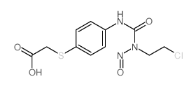 Acetic acid, [[p-[3- (2-chloroethyl)-3-nitrosoureido]phenyl]thio]- Structure