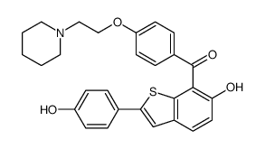 [6-hydroxy-2-(4-hydroxyphenyl)-1-benzothiophen-7-yl]-[4-(2-piperidin-1-ylethoxy)phenyl]methanone结构式