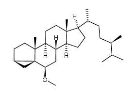 6β-methoxy-3α,5-cyclo-24-α-methyl-5α-cholestane Structure