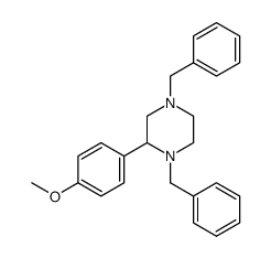 1,4-dibenzyl-2-(4-methoxyphenyl)piperazine Structure