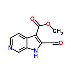 Methyl 2-formyl-1H-pyrrolo[2,3-c]pyridine-3-carboxylate结构式