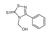 4-(hydroxymethyl)-3-phenyl-1,2,4-thiadiazole-5-thione结构式