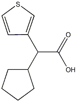 2-cyclopentyl-2-(thiophen-3-yl)acetic acid结构式