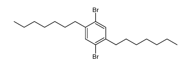 1,4-dibromo-2,5-diheptylbenzene Structure