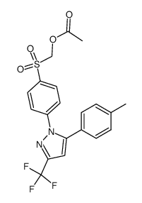 ((4-(5-(p-tolyl)-3-(trifluoromethyl)-1H-pyrazol-1-yl)phenyl)sulfonyl)methyl acetate结构式