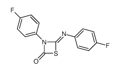 3-(4-fluorophenyl)-4-(4-fluorophenyl)imino-1,3-thiazetidin-2-one结构式