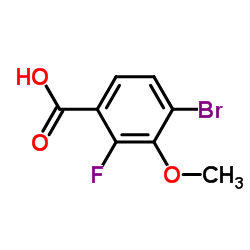 4-溴-2-氟-3-甲氧基苯甲酸结构式