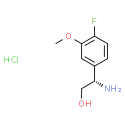 (S)-2-Amino-2-(4-fluoro-3-methoxyphenyl)ethanol hydrochloride structure