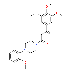 1-(o-Methoxyphenyl)-4-[3-(3,4,5-trimethoxyphenyl)-1,3-dioxopropyl]piperazine结构式