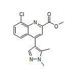 8-氯-4-(1,5-二甲基-4-吡唑基)喹啉-2-甲酸甲酯结构式