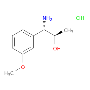 (1S,2R)-1-氨基-1-(3-甲氧基苯基)丙-2-醇盐酸盐结构式