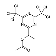 1-[4,6-bis(trichloromethyl)-1,3,5-triazin-2-yl]ethyl acetate Structure