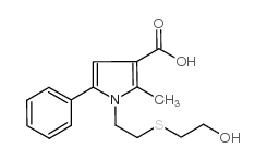 1-[2-[(2-HYDROXYETHYL)THIO]ETHYL]-2-METHYL-5-PHENYL-1H-PYRROLE-3-CARBOXYLIC ACID structure