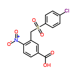 3-([(4-CHLOROPHENYL)SULFONYL]METHYL)-4-NITROBENZENECARBOXYLIC ACID structure