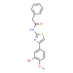 N-[4-(3-Bromo-4-methoxyphenyl)-1,3-thiazol-2-yl]-2-phenylacetamide结构式