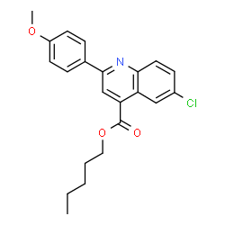 pentyl 6-chloro-2-(4-methoxyphenyl)-4-quinolinecarboxylate Structure