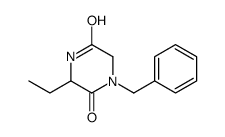 1-BENZYL-3-ETHYL-PIPERAZINE-2,5-DIONE structure