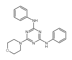 6-morpholin-4-yl-2-N,4-N-diphenyl-1,3,5-triazine-2,4-diamine structure