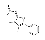 N-(3,4-dimethyl-5-phenyl-1,3-oxazol-2-ylidene)acetamide结构式