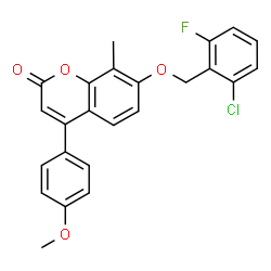 7-[(2-chloro-6-fluorophenyl)methoxy]-4-(4-methoxyphenyl)-8-methylchromen-2-one picture