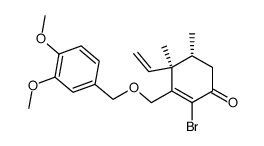 (4S,5R)-2-bromo-3-(3,4-dimethoxybenzyloxymethyl)-4,5-dimethyl-4-vinyl-cyclohex-2-enone Structure