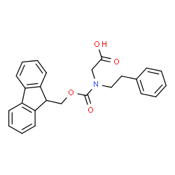 2-((((9H-芴-9-基)甲氧基)羰基)(苯乙基)氨基)乙酸结构式